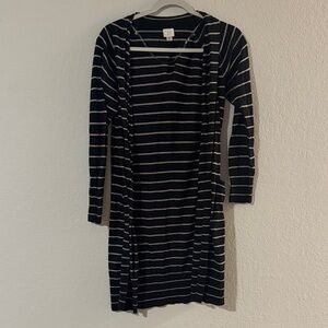 a new day Black and Cream Striped Long Cardigan